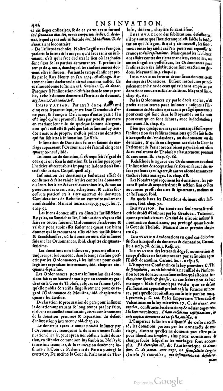 1629 - Veuve Nicolas Buon - Trésor du droit français (21754 T. 2) - BM Lyon 1629 - Veuve Nicolas Buon - Trésor du droit français (21754 T. 2) - BM Lyon