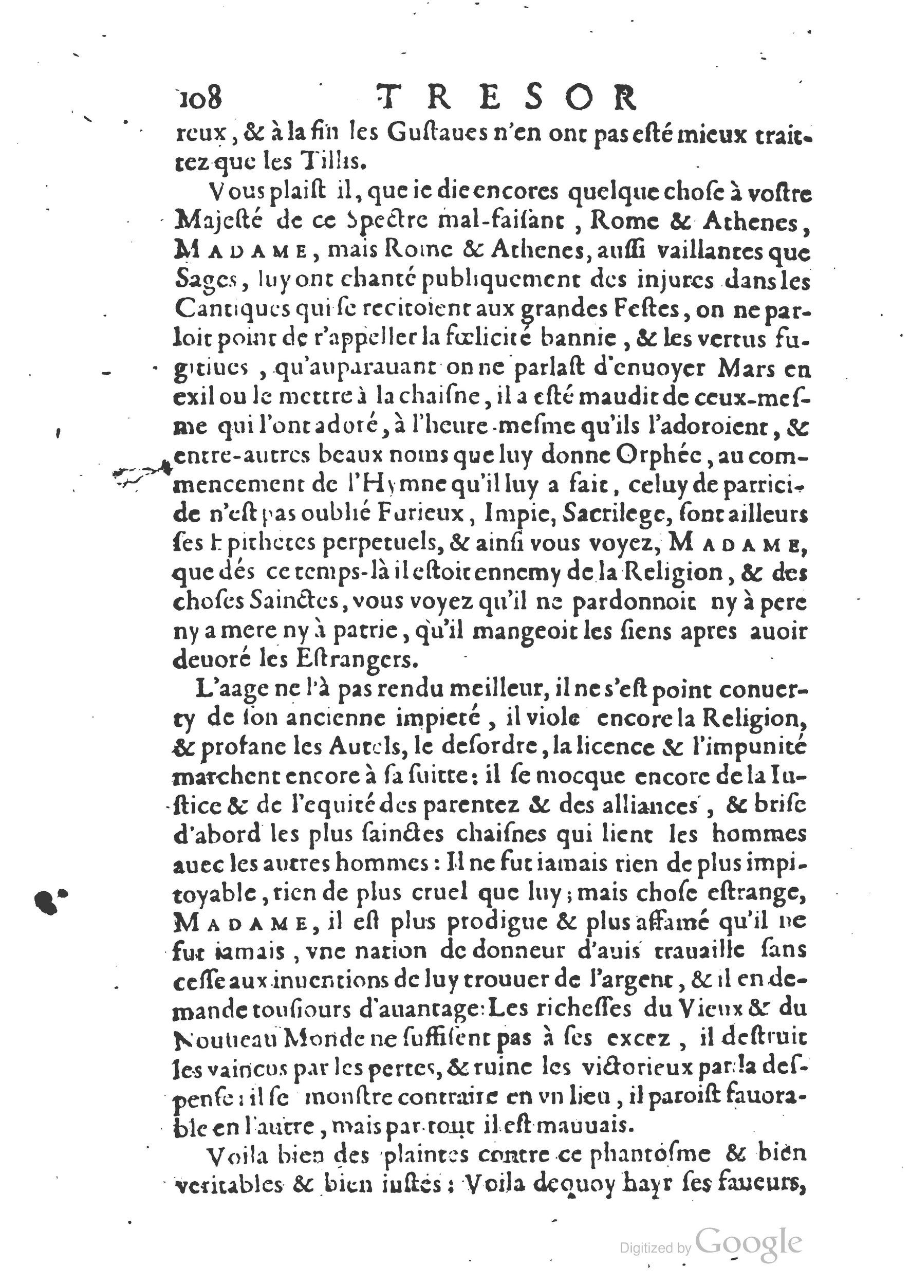 1654 - Michel Bobin - Trésor des harangues, remontrances et oraisons funèbres - BM Lyon