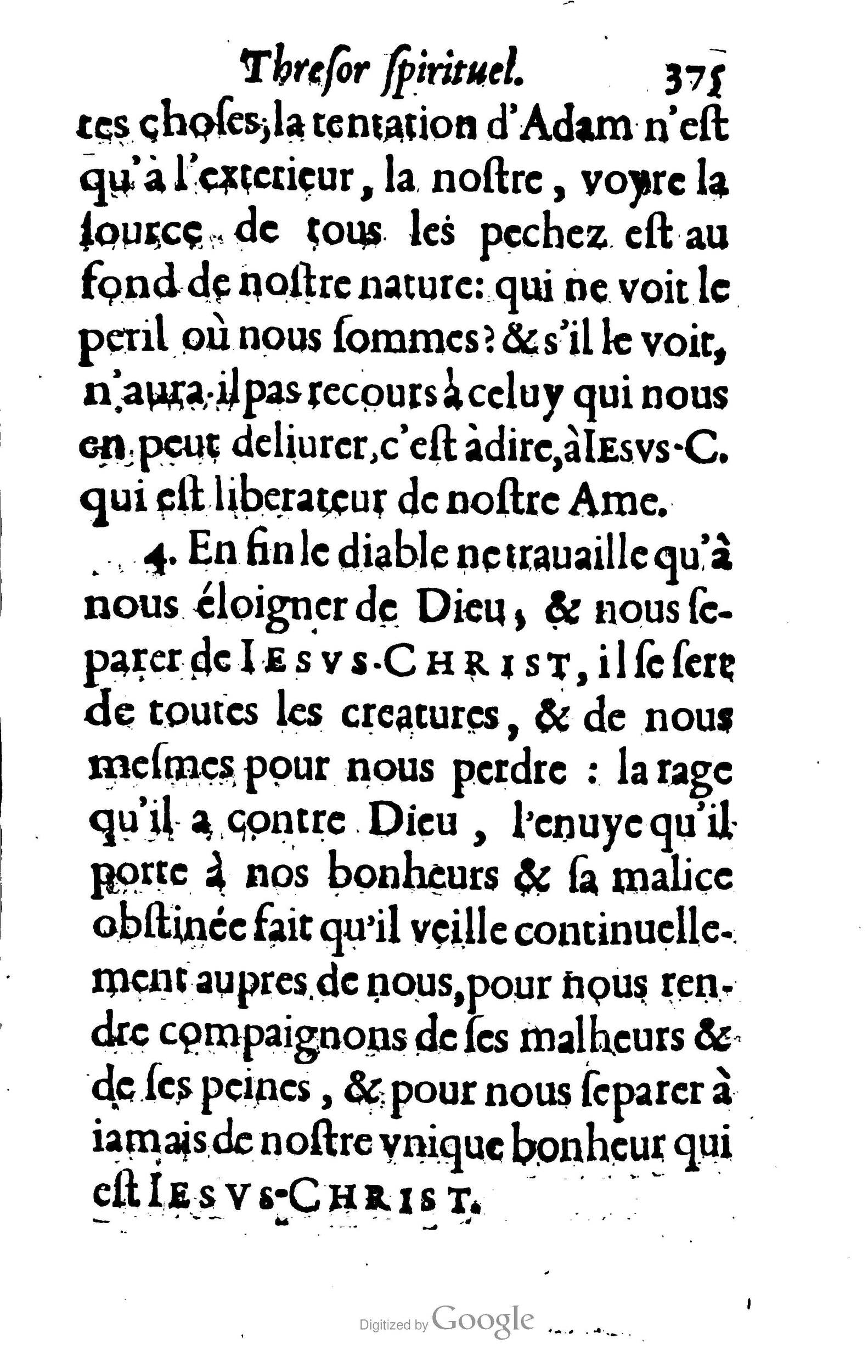 1633 - François Waudré - Trésor spirituel contenant les excellences du christianisme - BM Lyon