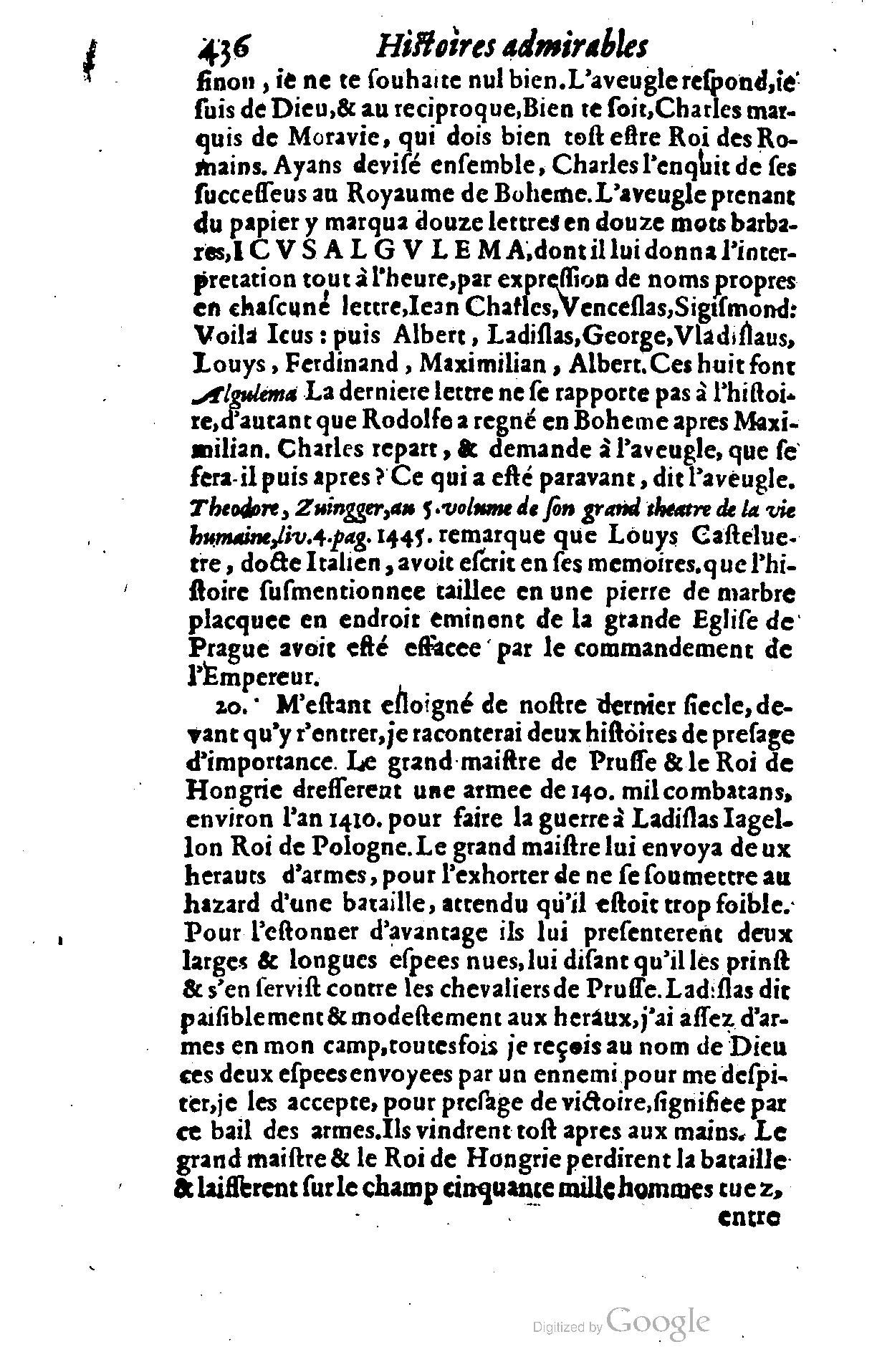 1628 - Jacques Crespin - Trésor d’histoires admirables et mémorables - BSB Munich