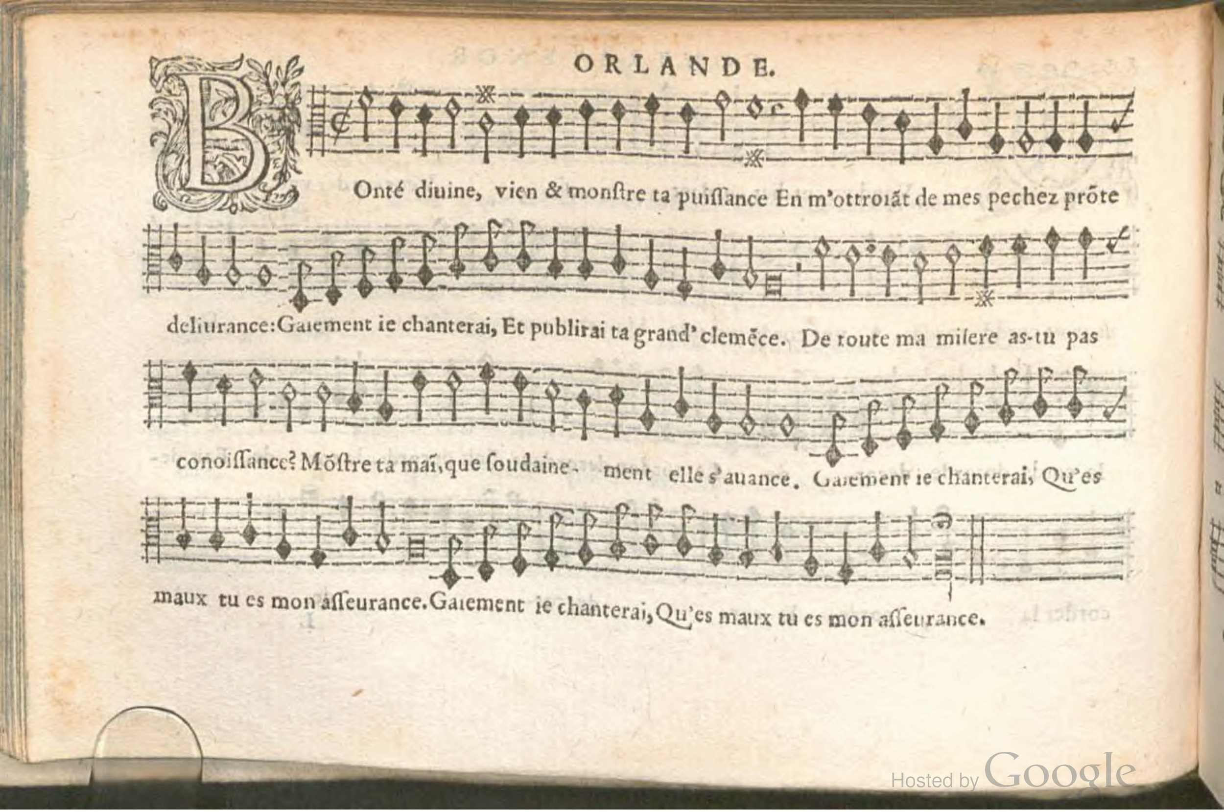 1576 - [Pierre de Saint-André] - Trésor de musique d’Orlande de Lassus Contratenor - BSB Munich