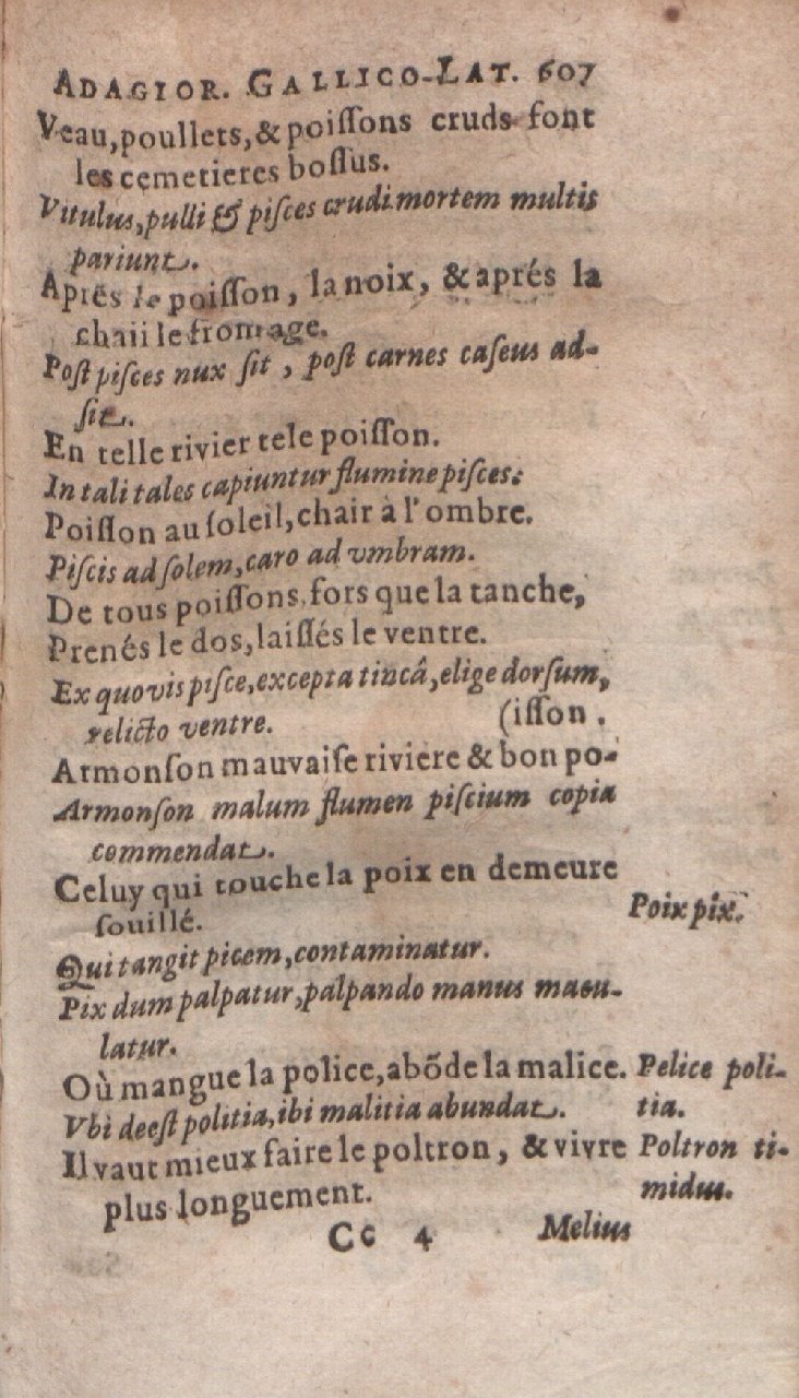 1612 - Dominicus Custos - Trésor des proverbes français - Bibliopol-Olomuc 1612 - Dominicus Custos - Trésor des proverbes français - Bibliopol-Olomuc