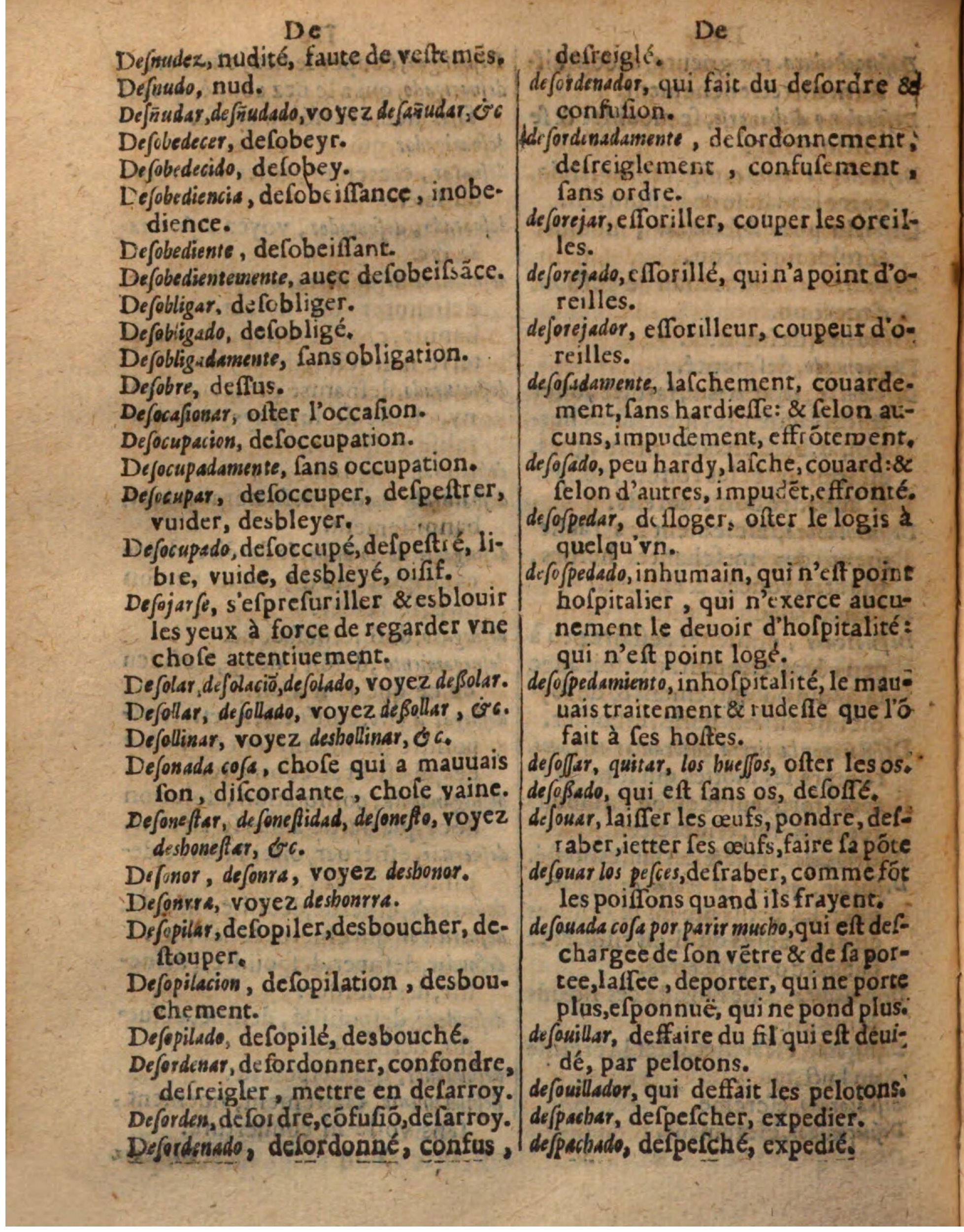 1625 - Hubert Antoine - Trésor des deux langues espagnole et française - Augsbourg