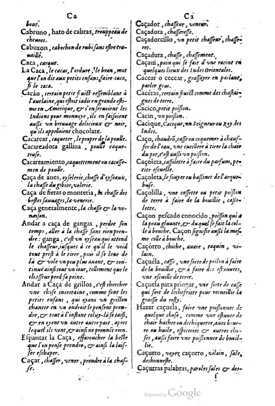 1621 - Adrian Tiffaine - Trésor des deux langues espagnole et française - BM Lyon