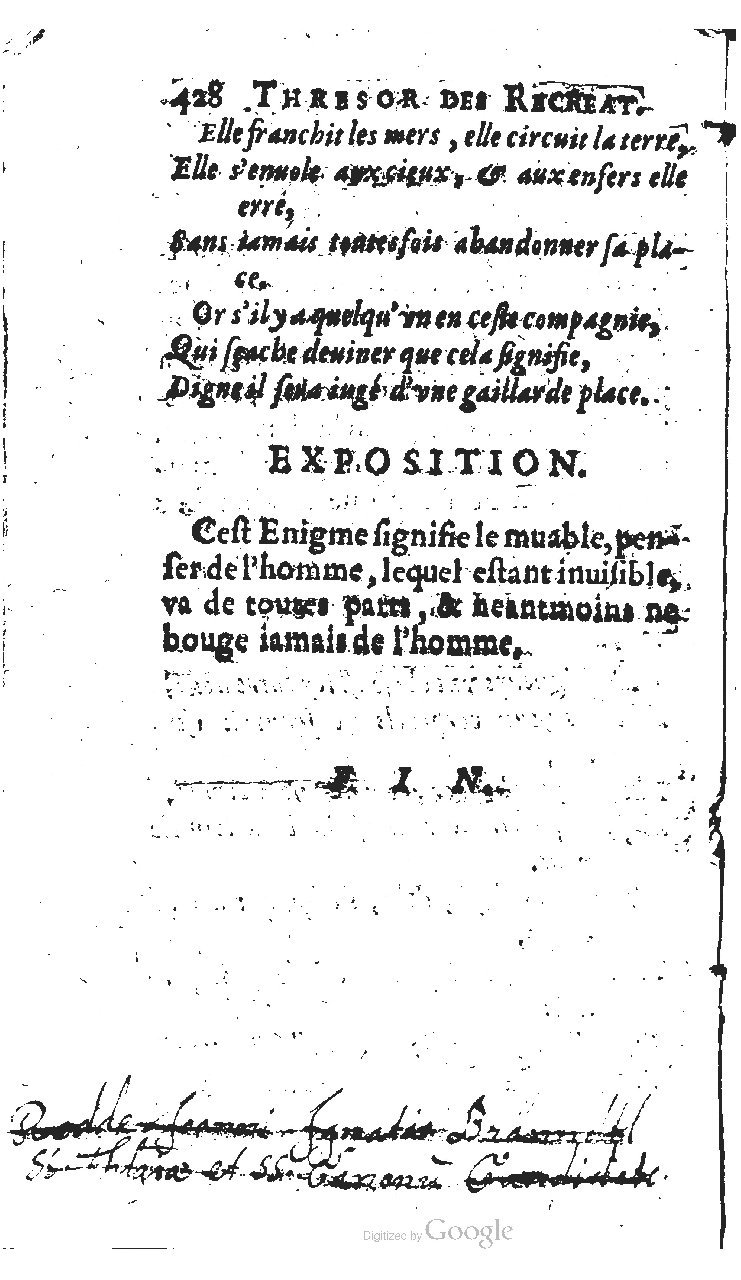 1627 - Jean Delamare - Trésor des récréations - BSB Munich