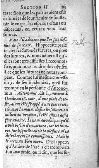 1612 - Thomas Portau - Trésor de chirurgie - BIU Santé