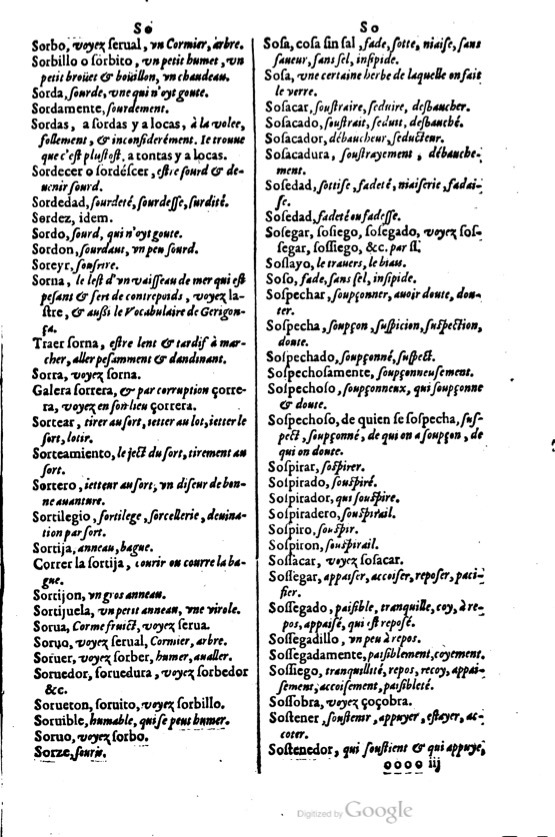 1621 - Adrian Tiffaine - Trésor des deux langues espagnole et française - BM Lyon