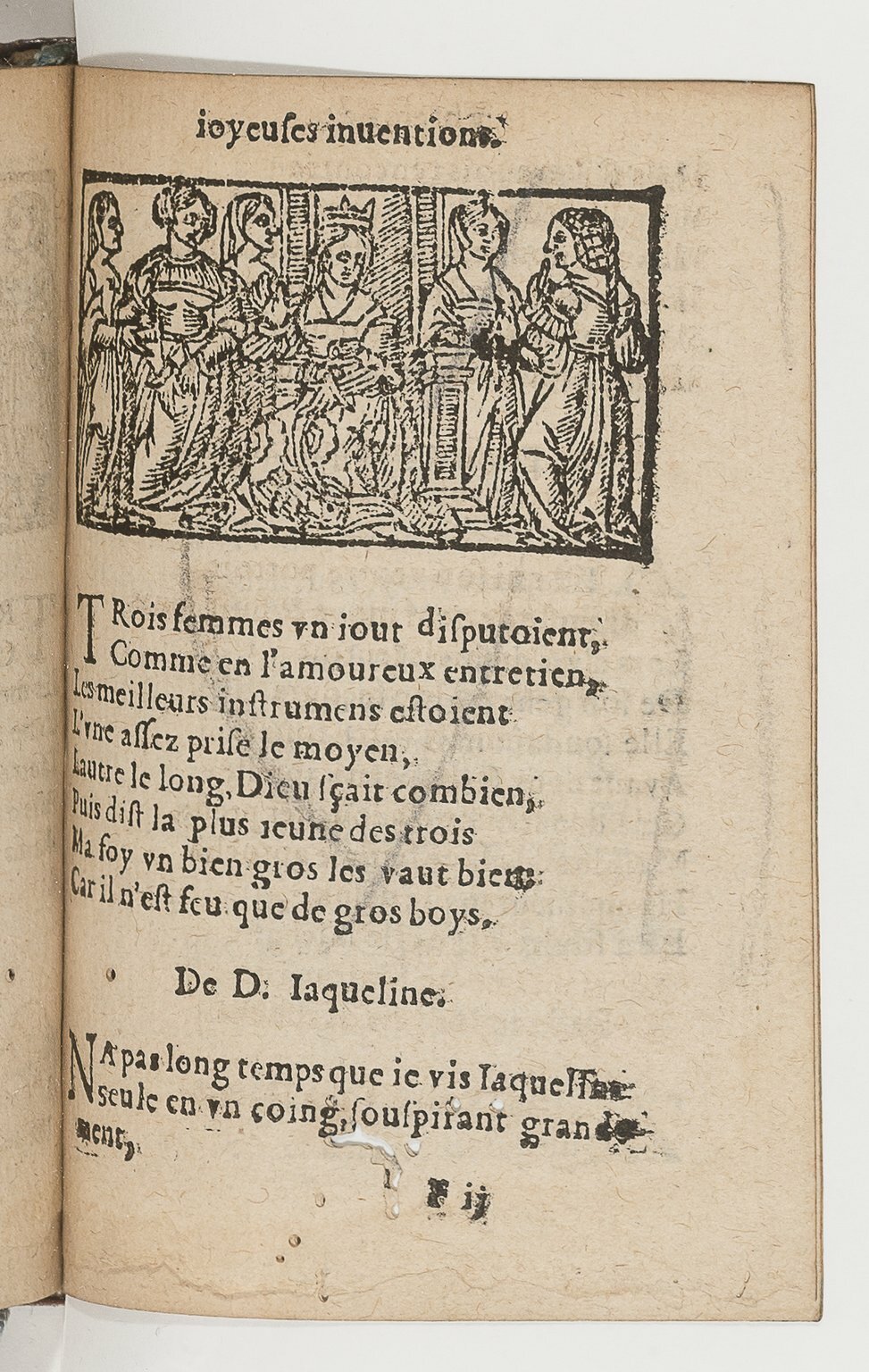 1568c. - Veuve Jean Bonfons - Trésor des joyeuses inventions du parangon de poésies - BnF Arsenal