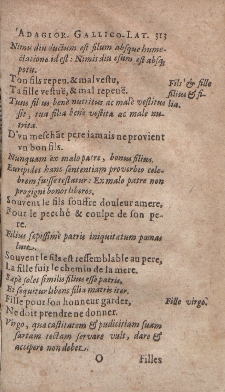 1612 - Dominicus Custos - Trésor des proverbes français  - Bibliopol-Olomuc