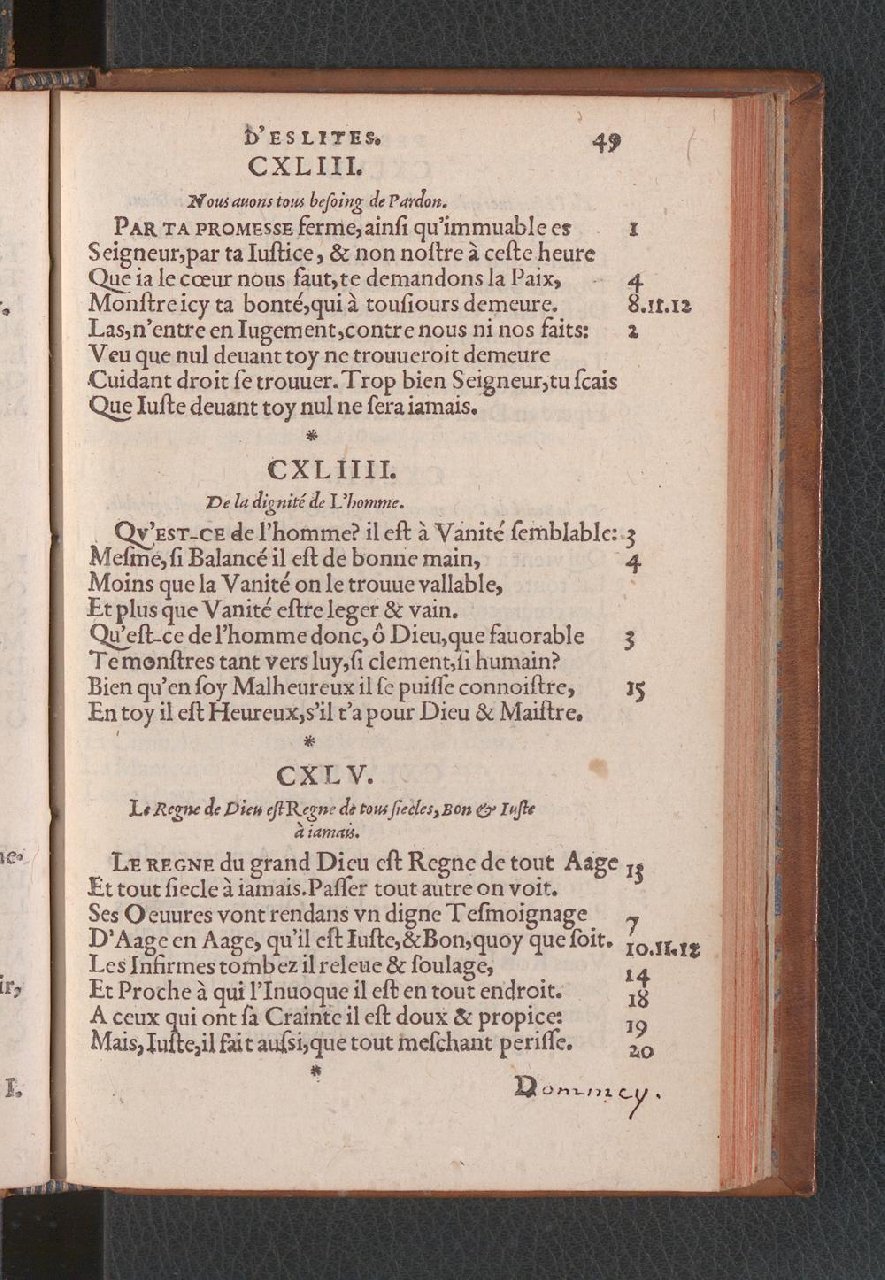 1577 - Jean de Laon - Trésor des 150 psaumes de David - Genève