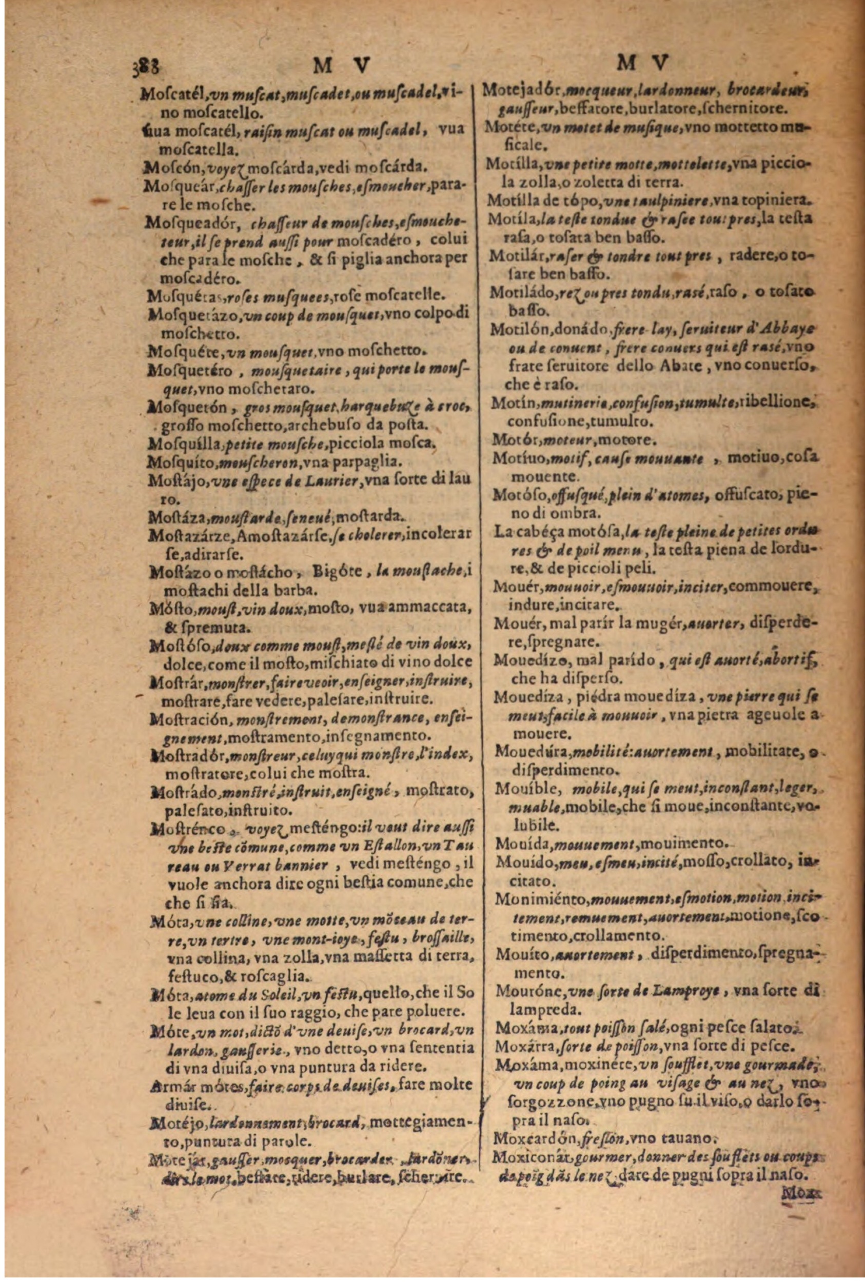 1606 - Samuel Crespin - Thresor des trois langues, francoise, italiene et espagnolle - BSB Munich