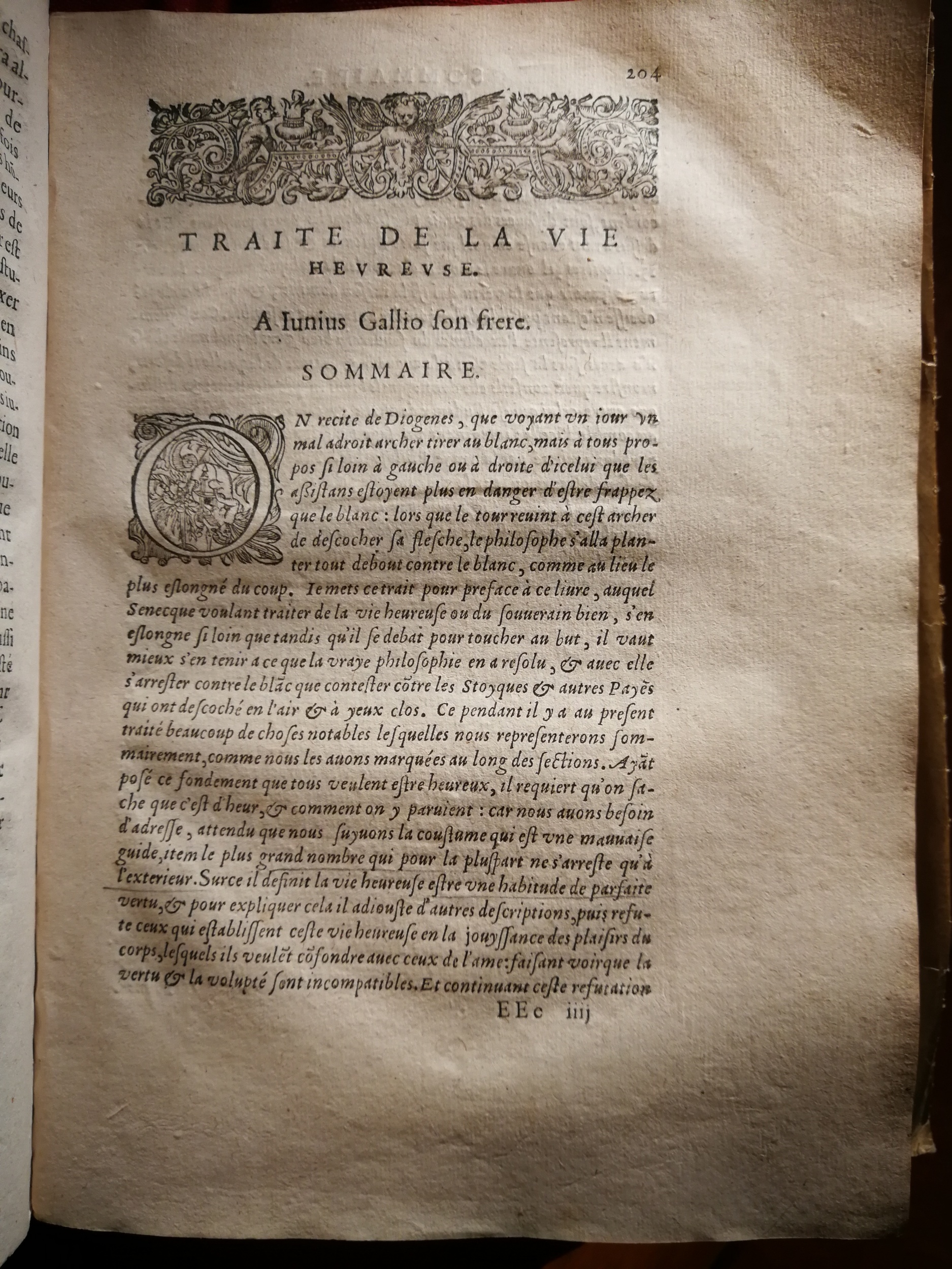 1595 - Jean Houzé - Œuvres morales et mêlées de Sénèque, Trésor de philosophie morale - T. 1 - BnF