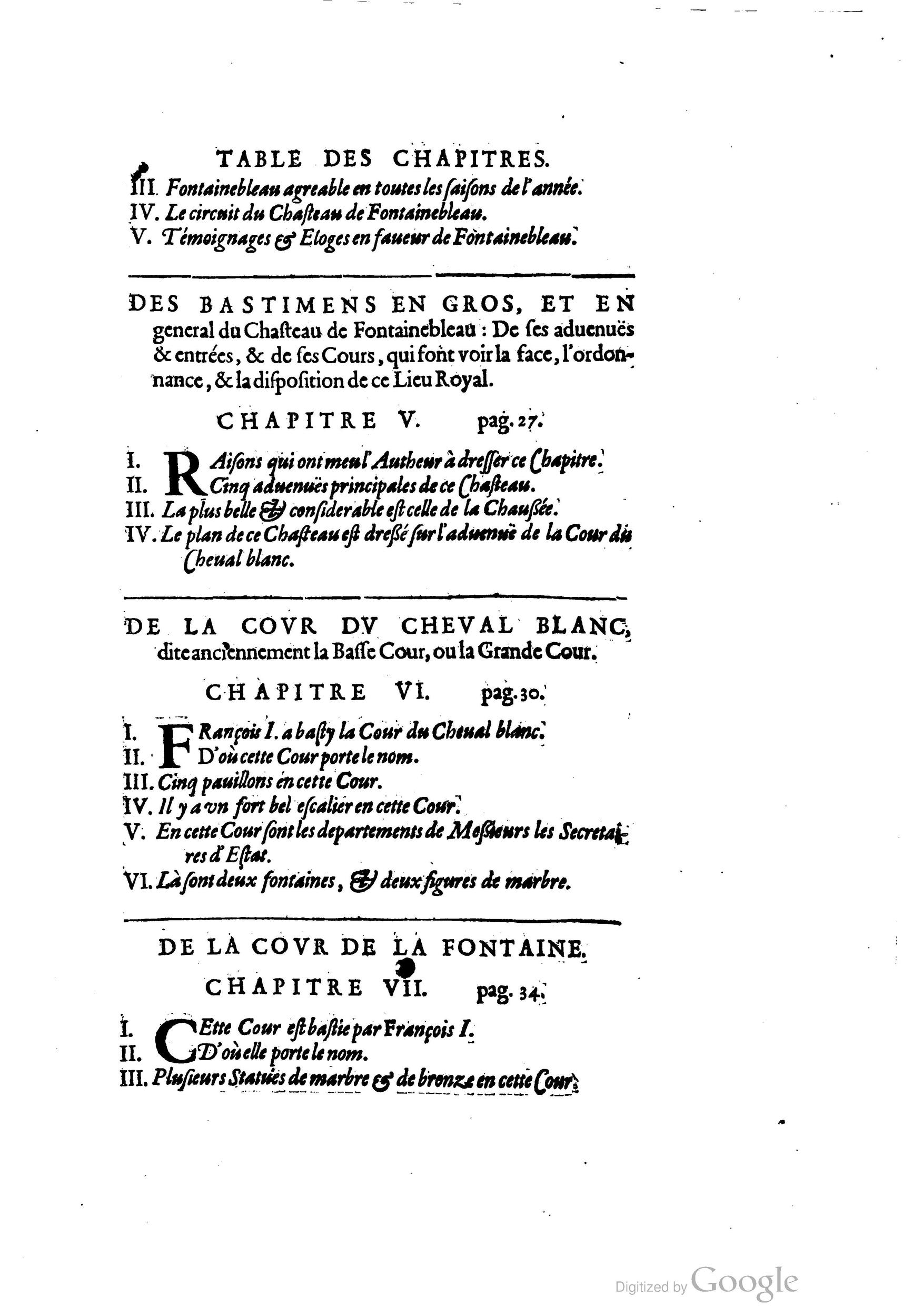 1642 - Sébastien Cramoisy - Trésor des merveilles de la maison royale de Fontainebleau - BM Lyon 1642 - Sébastien Cramoisy - Trésor des merveilles de la maison royale de Fontainebleau - BM Lyon