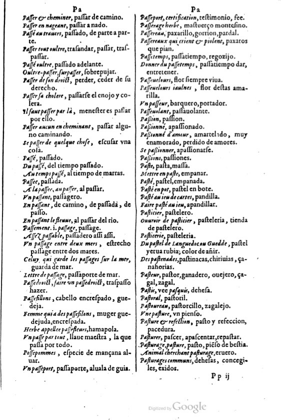 1621 - Adrian Tiffaine - Trésor des deux langues espagnole et française - BM Lyon