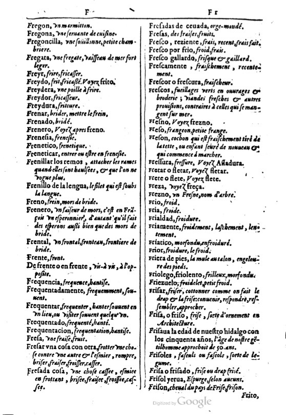 1616 - Veuve Marc Orry - Trésor des deux langues espagnole et française (Première et Seconde parties) - BM Lyon