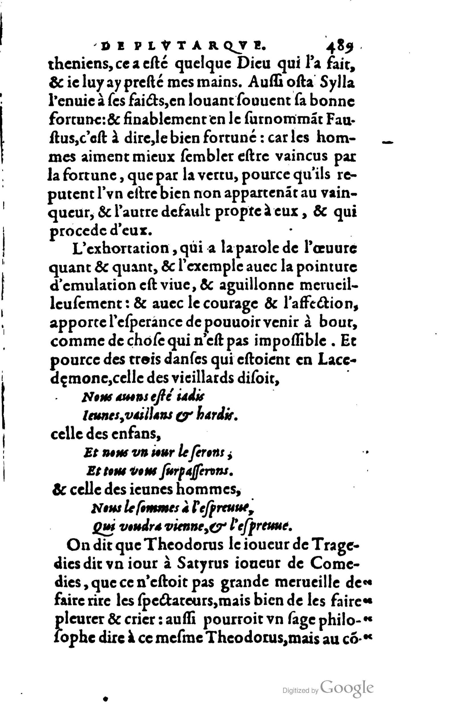 1578 - Jean Poupy - Trésor des morales de Plutarque - BSB Munich