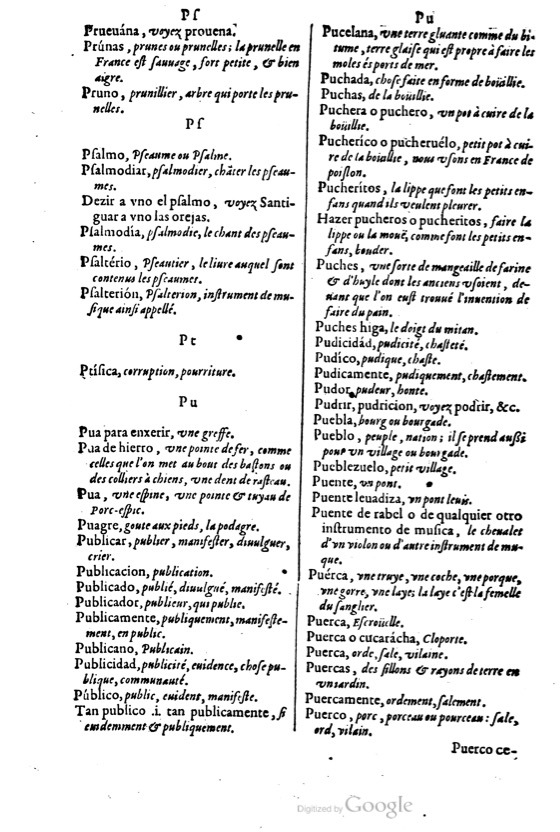 1621 - Adrian Tiffaine - Trésor des deux langues espagnole et française - BM Lyon