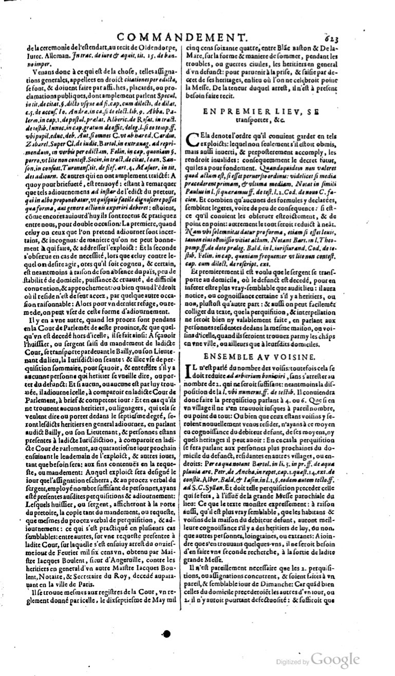 1629 - Veuve Nicolas Buon - Trésor du droit français (29620 T. 1) - BM Lyon
