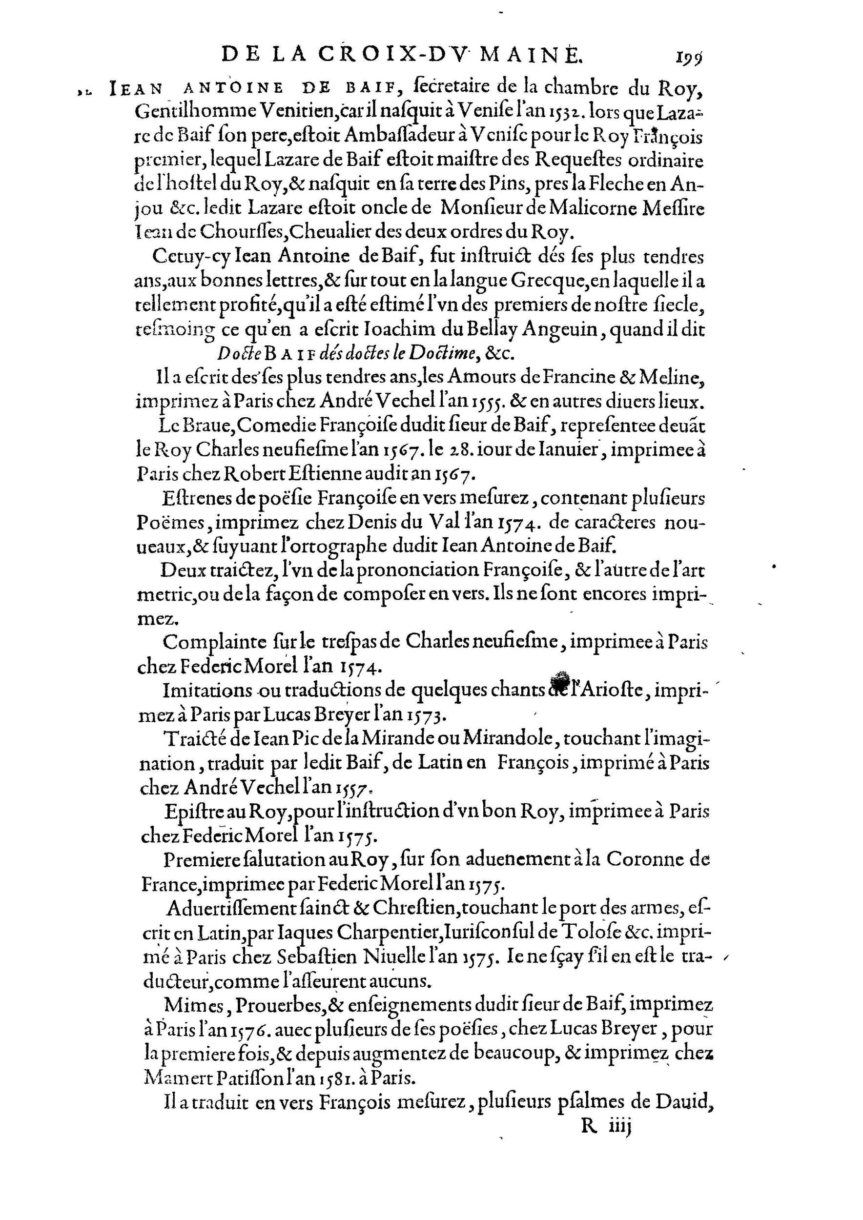 1584 - Abel L&#039;Angelier - Bibliothèques françaises - BnF