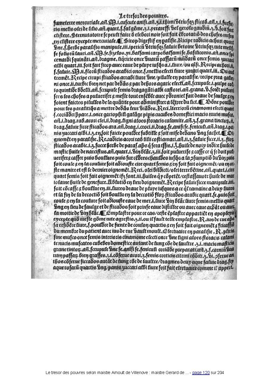 1518 - Claude Nourry - Trésor des pauvres - BIU Santé 1518 - Claude Nourry - Trésor des pauvres - BIU Santé