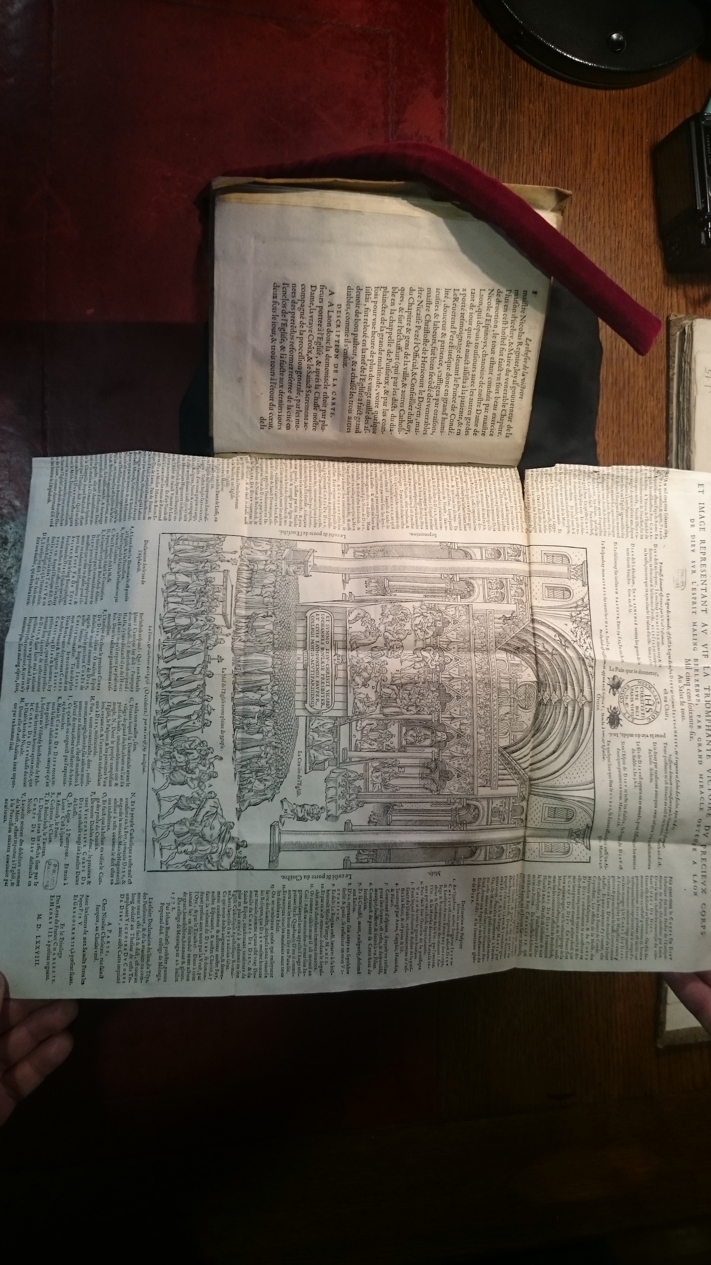 1578 - Nicolas Chesneau - Trésor et entière histoire de la triomphante victoire du corps de Dieu sur l’esprit malin - BM Amiens