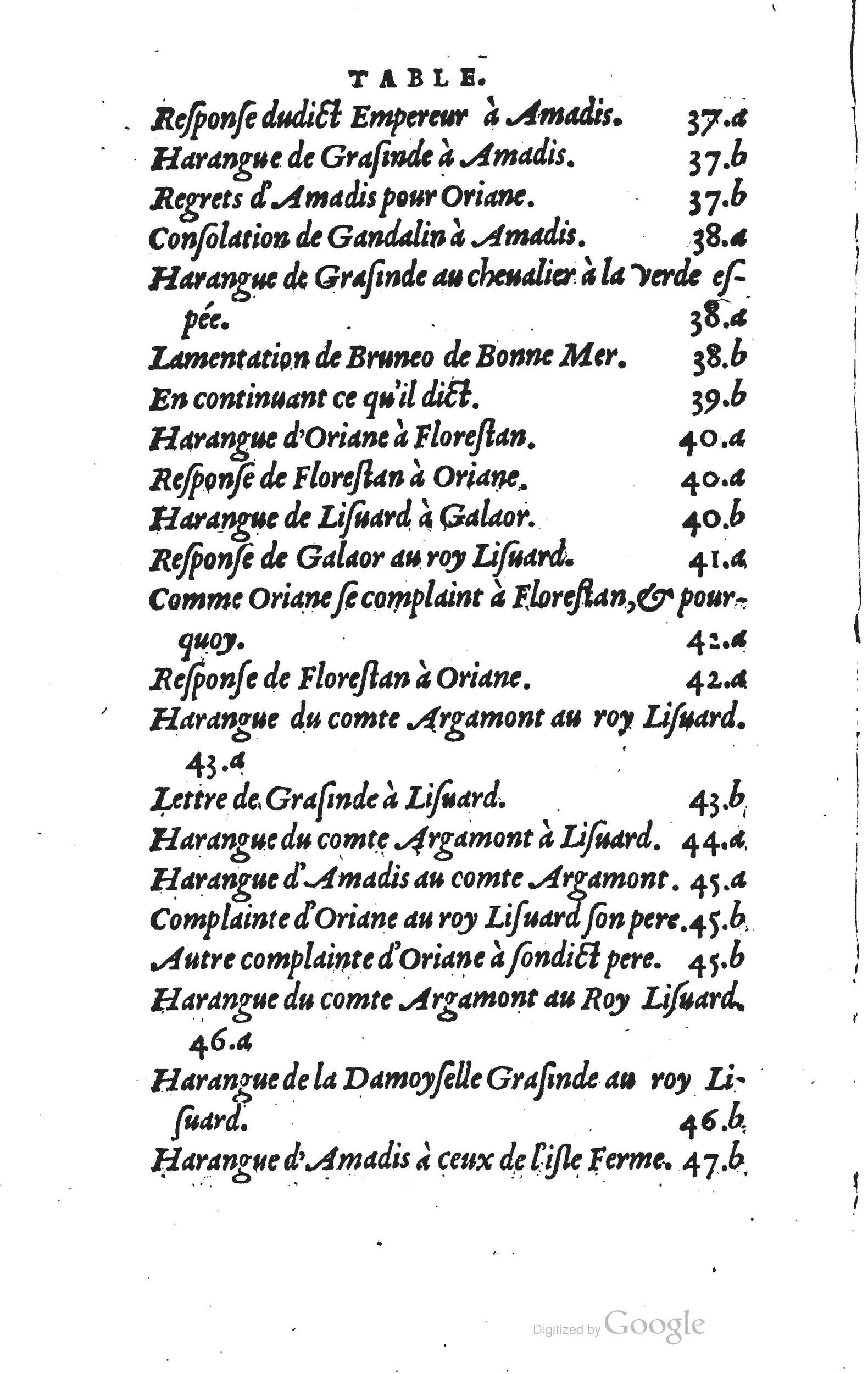 1560 - Vincent Sertenas et Gilles Robinot - Trésor des Amadis - British Library