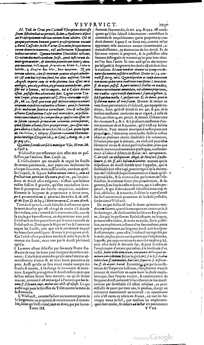 1629 - Veuve Nicolas Buon - Trésor du droit français (21754 T. 3) - BM Lyon