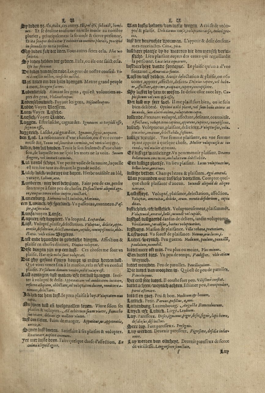1573 - Christophe Plantin - Trésor du langage bas-allemand - Greifswald