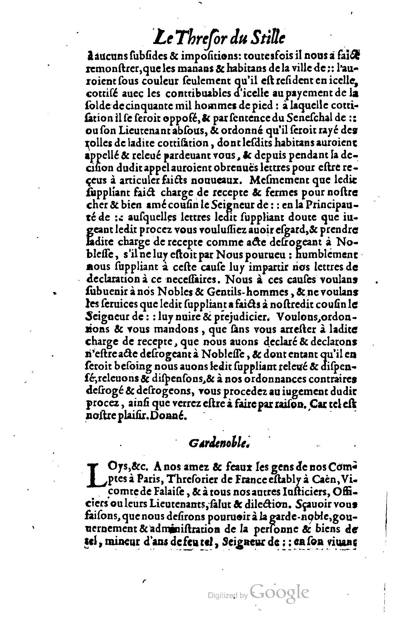 1614 - Jean Richer - Trésor du nouveau style et protocole de la chancellerie de France - BSB Munich