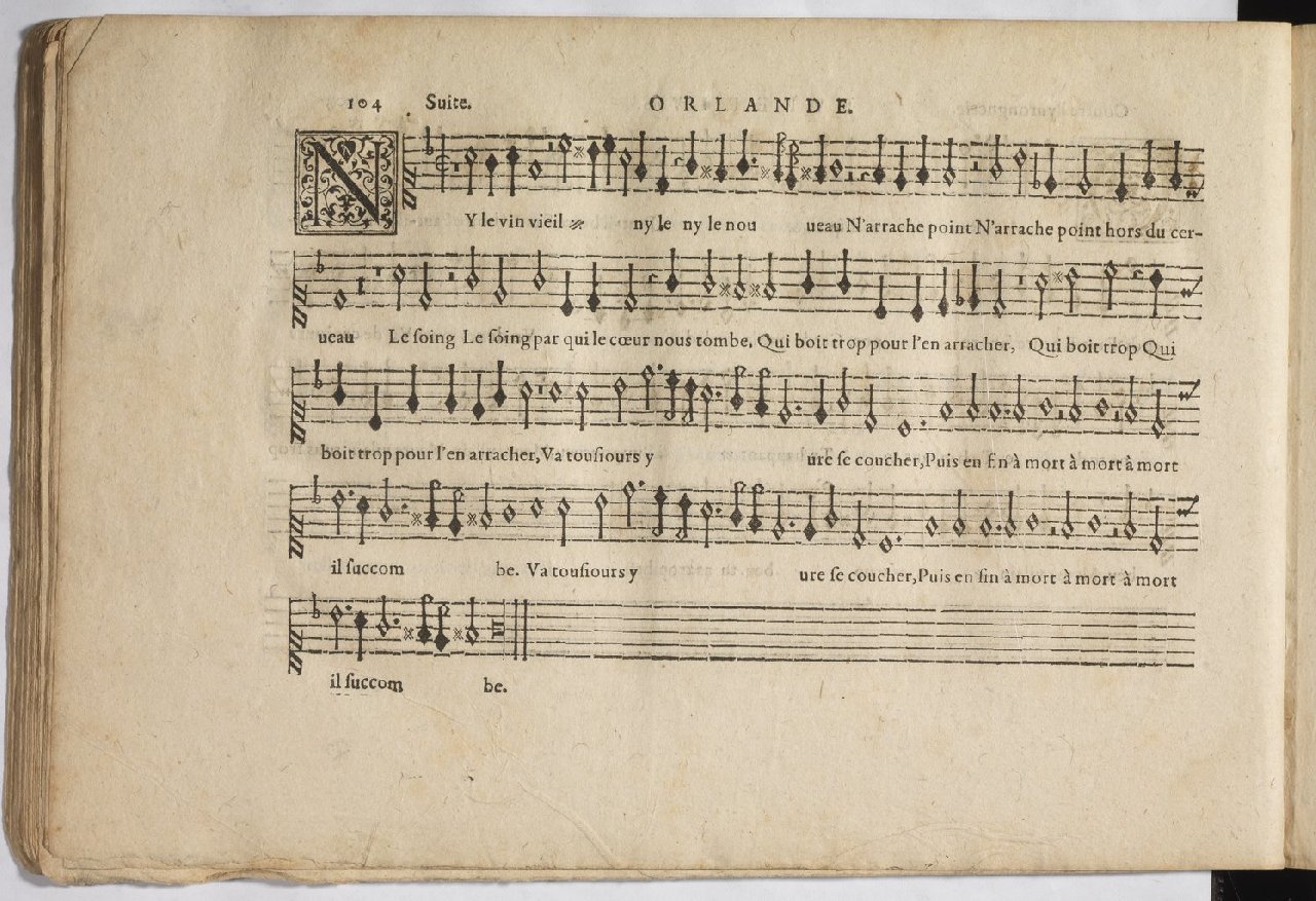 1594 - Paul Marceau - Trésor de musique d&#039;Orlande de Lassus, Superius, Bassus, Tenor, Quinta pars - BnF