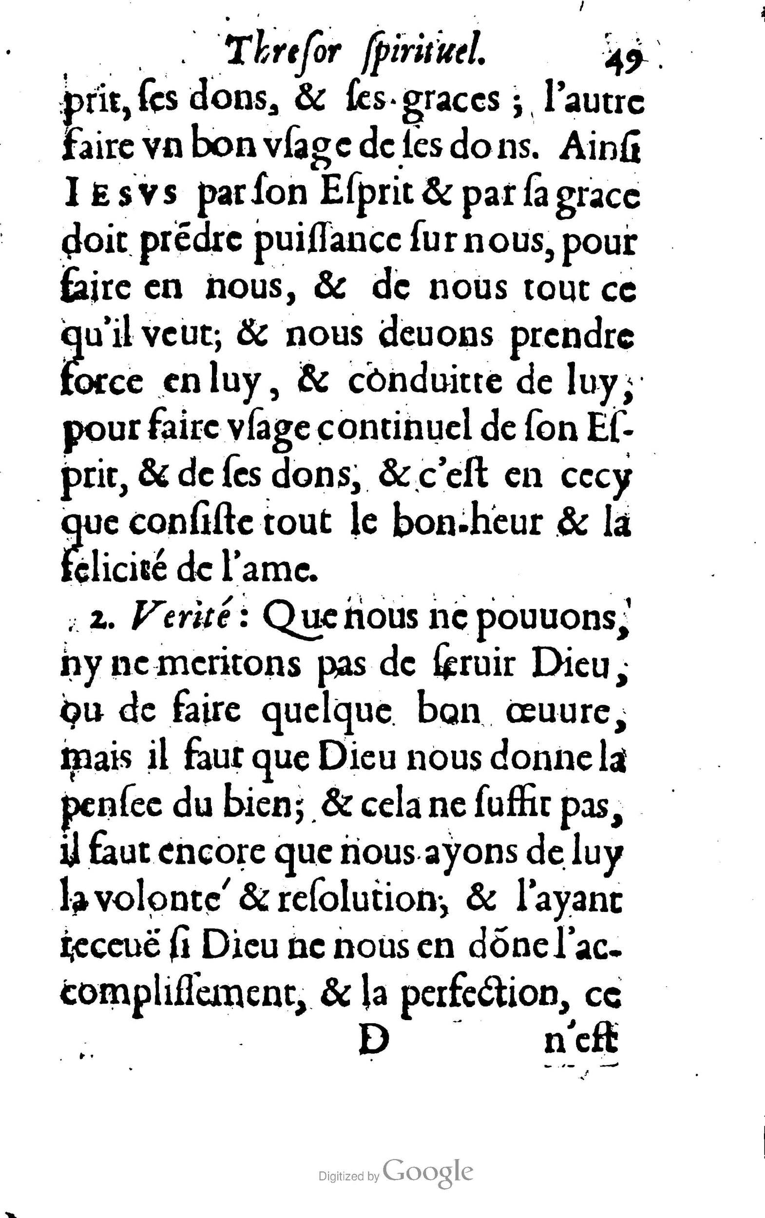 1633 - François Waudré - Trésor spirituel contenant les excellences du christianisme - BM Lyon