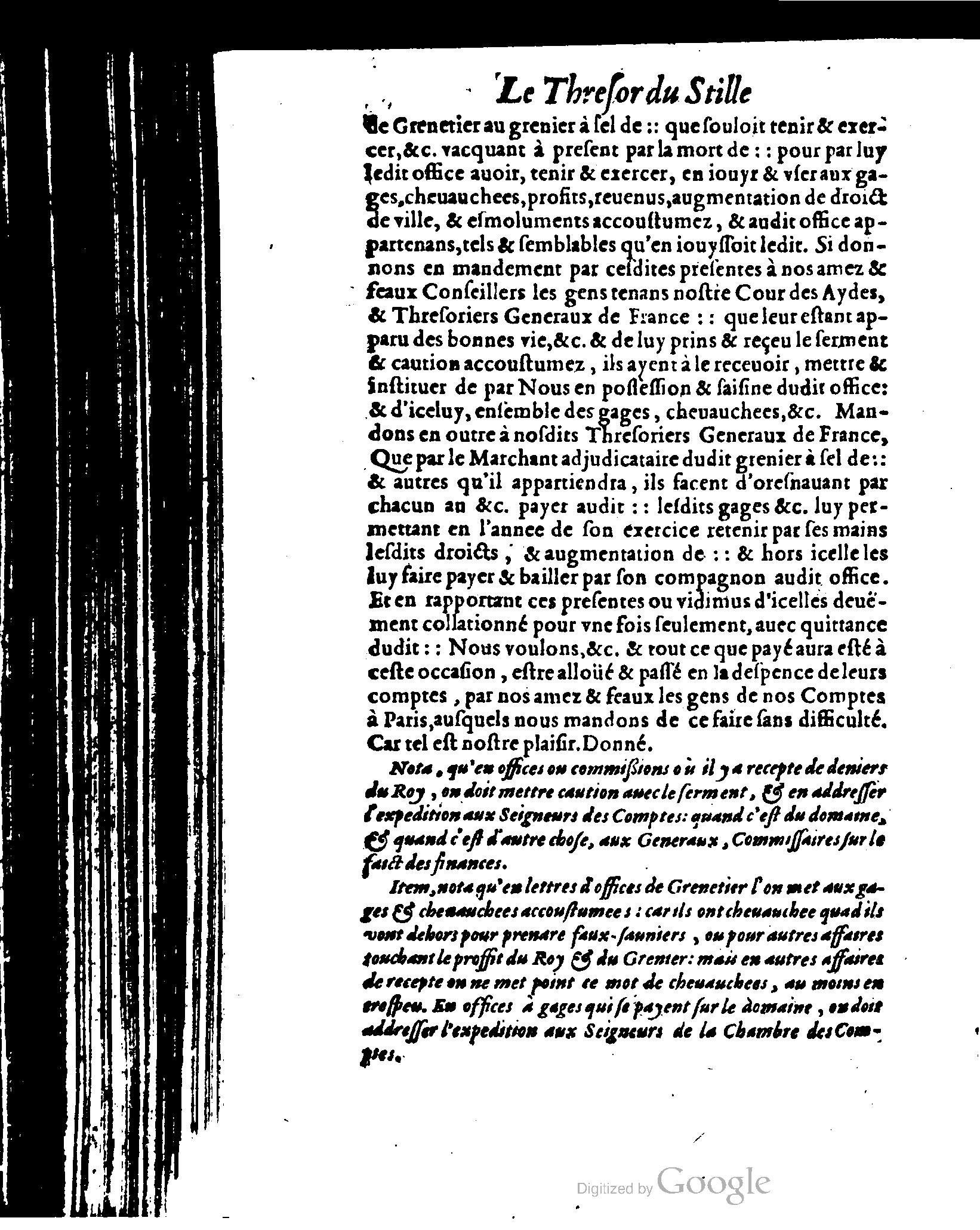 1614 - Jean Richer - Trésor du nouveau style et protocole de la chancellerie de France - BSB Munich