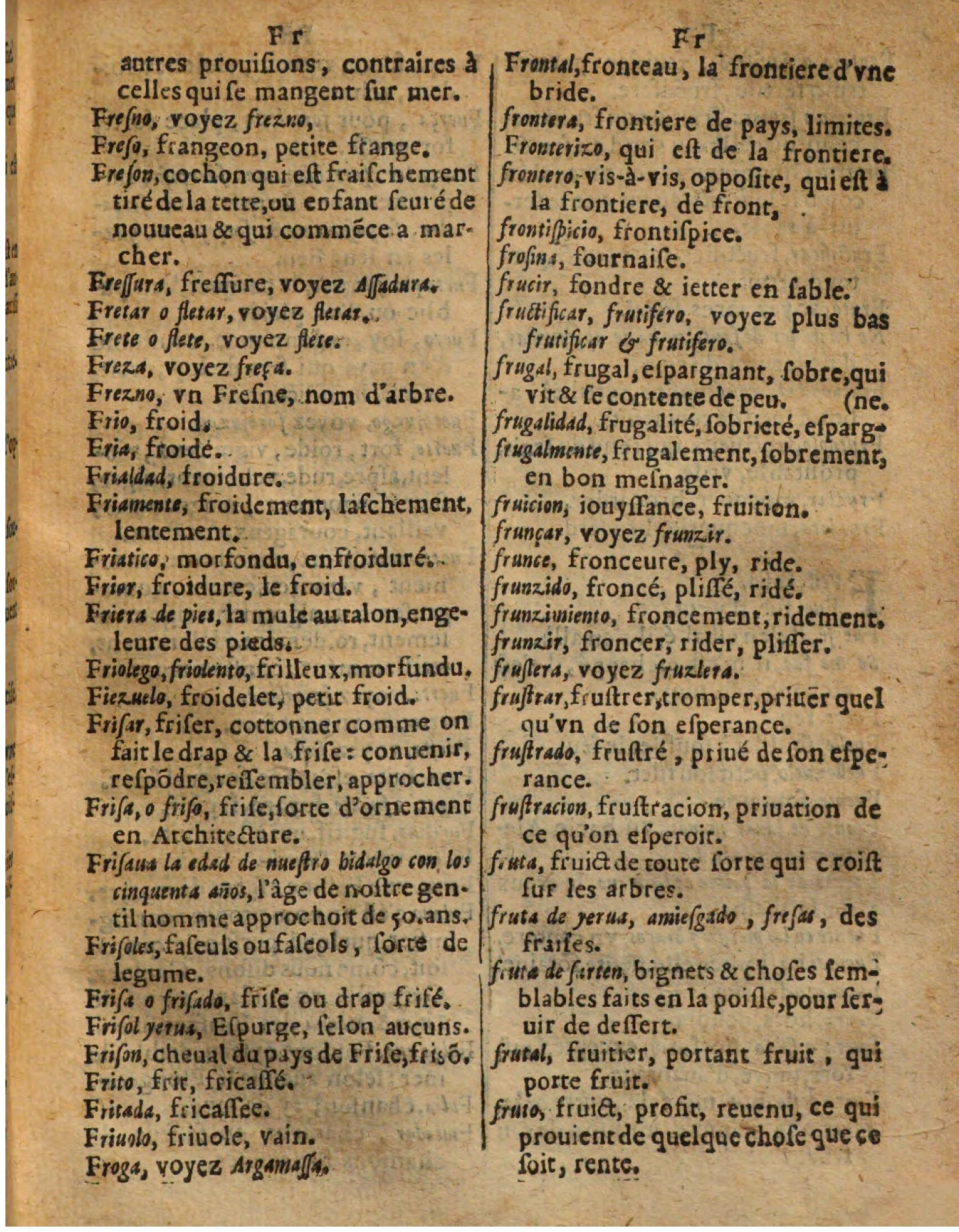 1625 - Hubert Antoine - Trésor des deux langues espagnole et française - Augsbourg