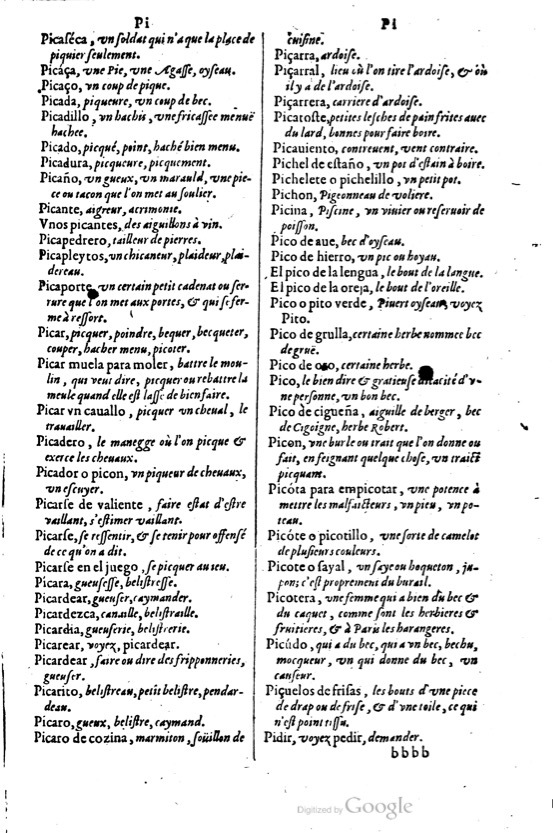 1621 - Adrian Tiffaine - Trésor des deux langues espagnole et française - BM Lyon