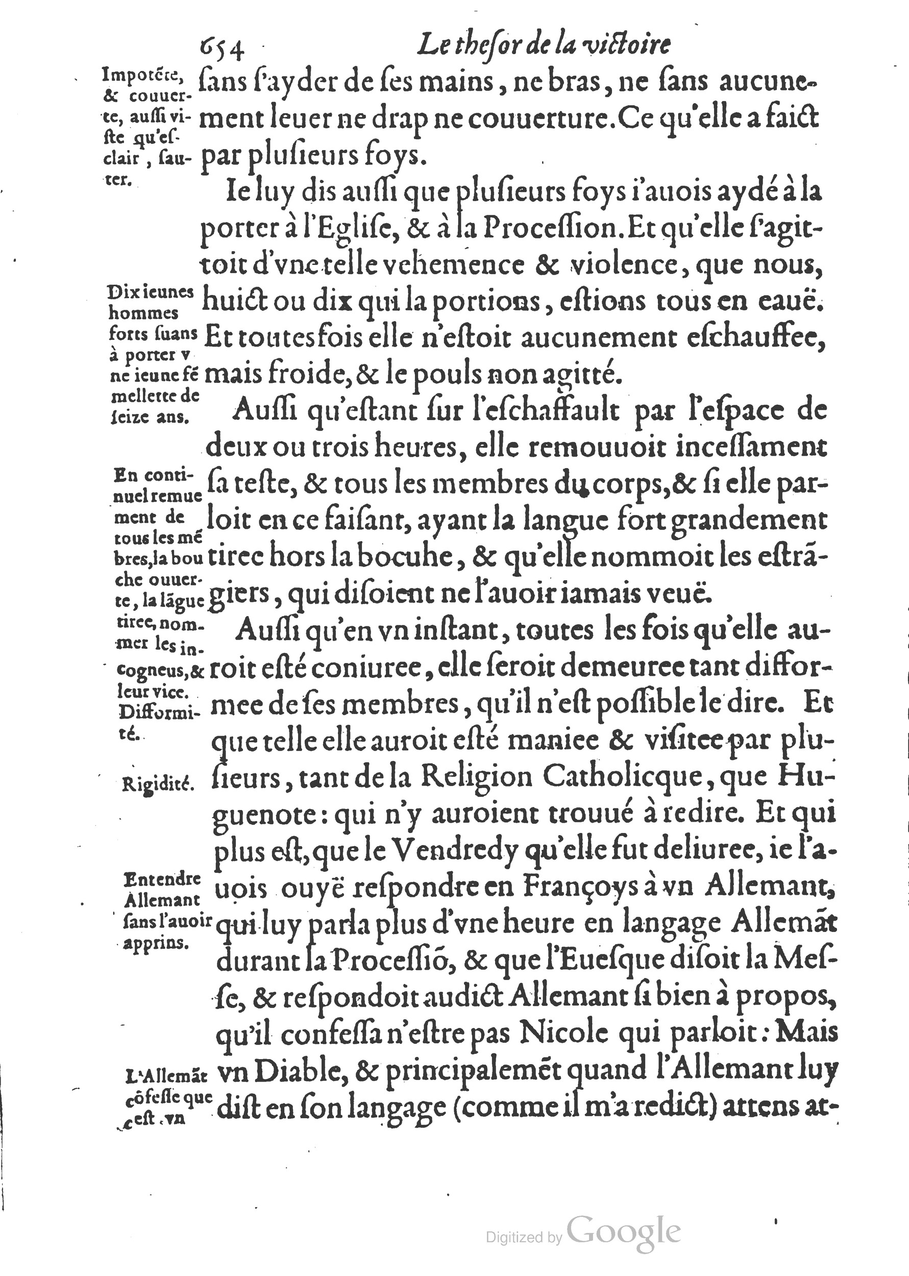 1578 - Nicolas Chesneau - Trésor et entière histoire de la triomphante victoire du corps de Dieu sur l’esprit malin - British Library 1578 - Nicolas Chesneau - Trésor et entière histoire de la triomphante victoire du corps de Dieu sur l’esprit malin - British Library