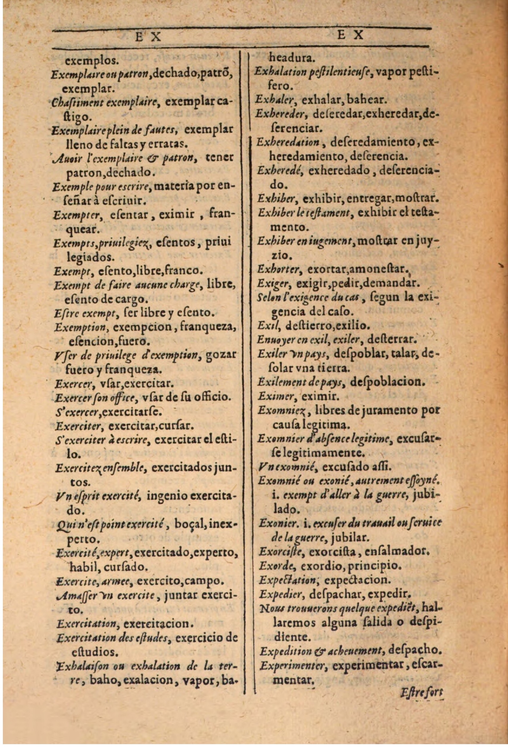 1607 - Marc Orry - Trésor des deux langues espagnole et française (Seconde partie) - BSB Munich
