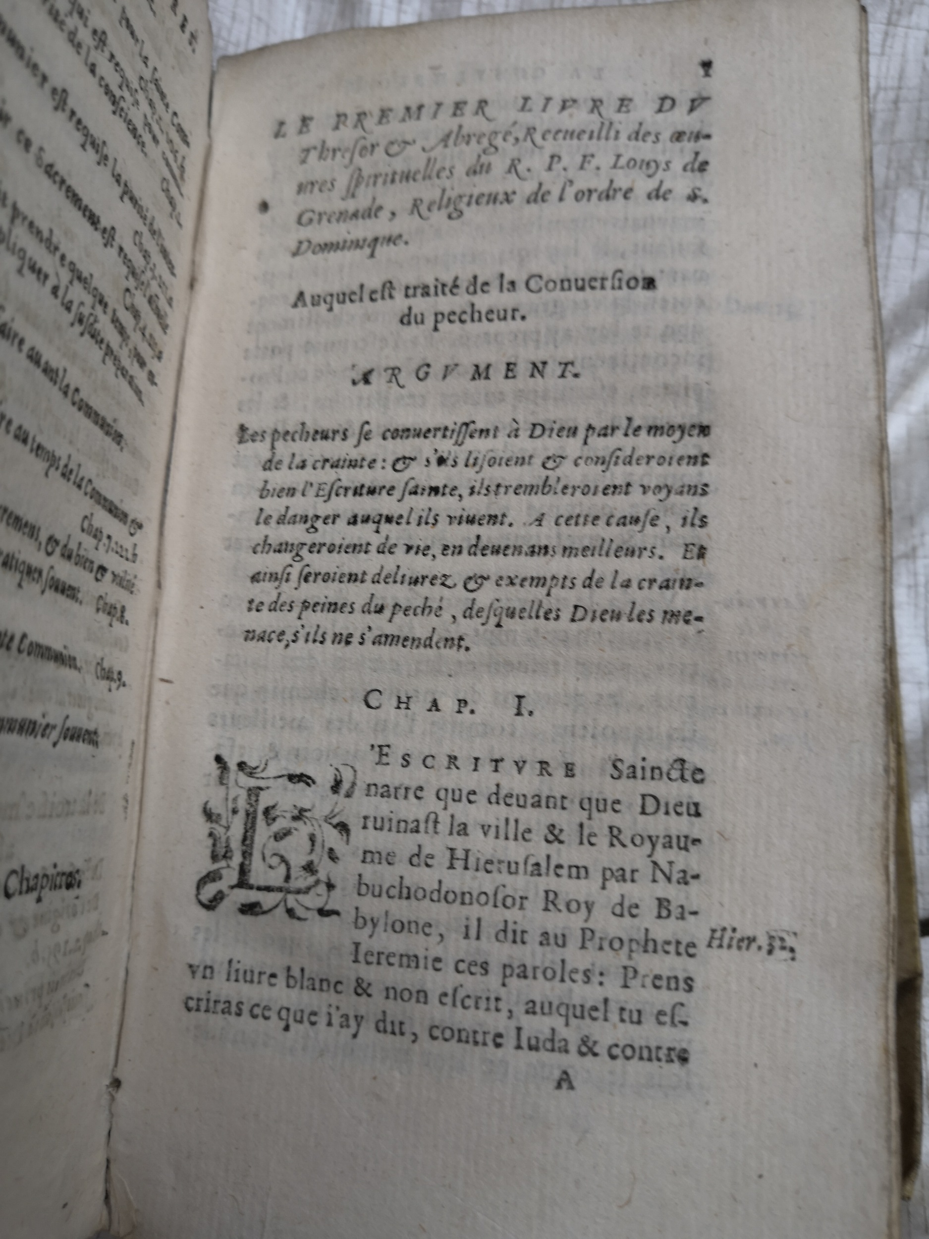 1605 - Jean Osmont - Trésor de toutes les œuvres spirituelles du révérend Père F. Louis de Grenade - Anvers Université