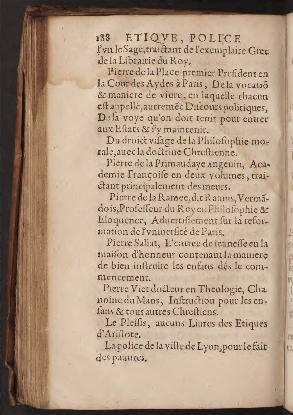 1602 - François Jacquin - Trésor des bons esprits français - BnF Arsenal