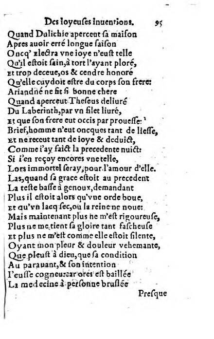 1556c. - Étienne Denise - Trésor des joyeuses inventions du parangon de poésies - ÖNB Vienne