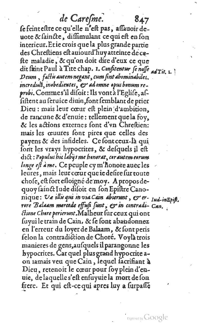 1607 - Nicolas Du Fossé - Trésor quadragésimal - T 01 - BM Lyon