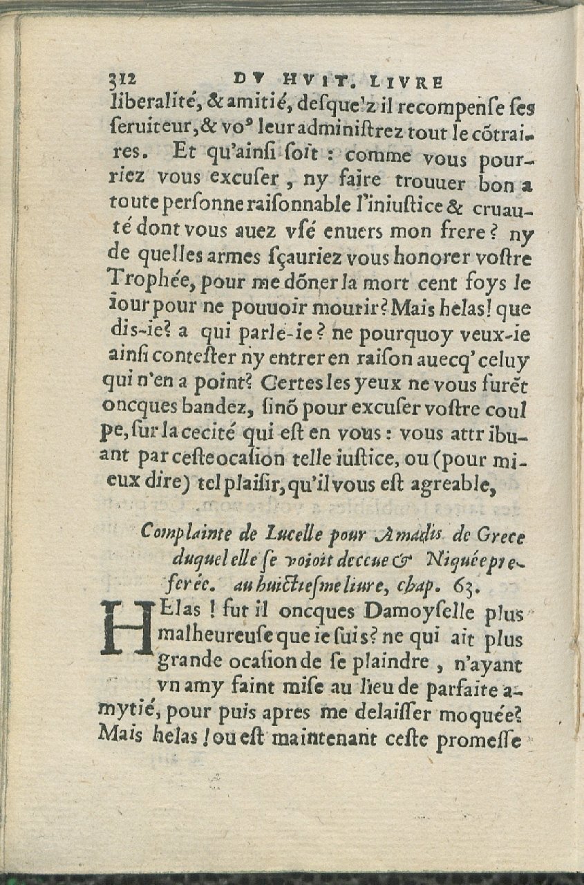 1559 - Pierre Regnard - Trésor des Amadis - Det KLG Copenhague