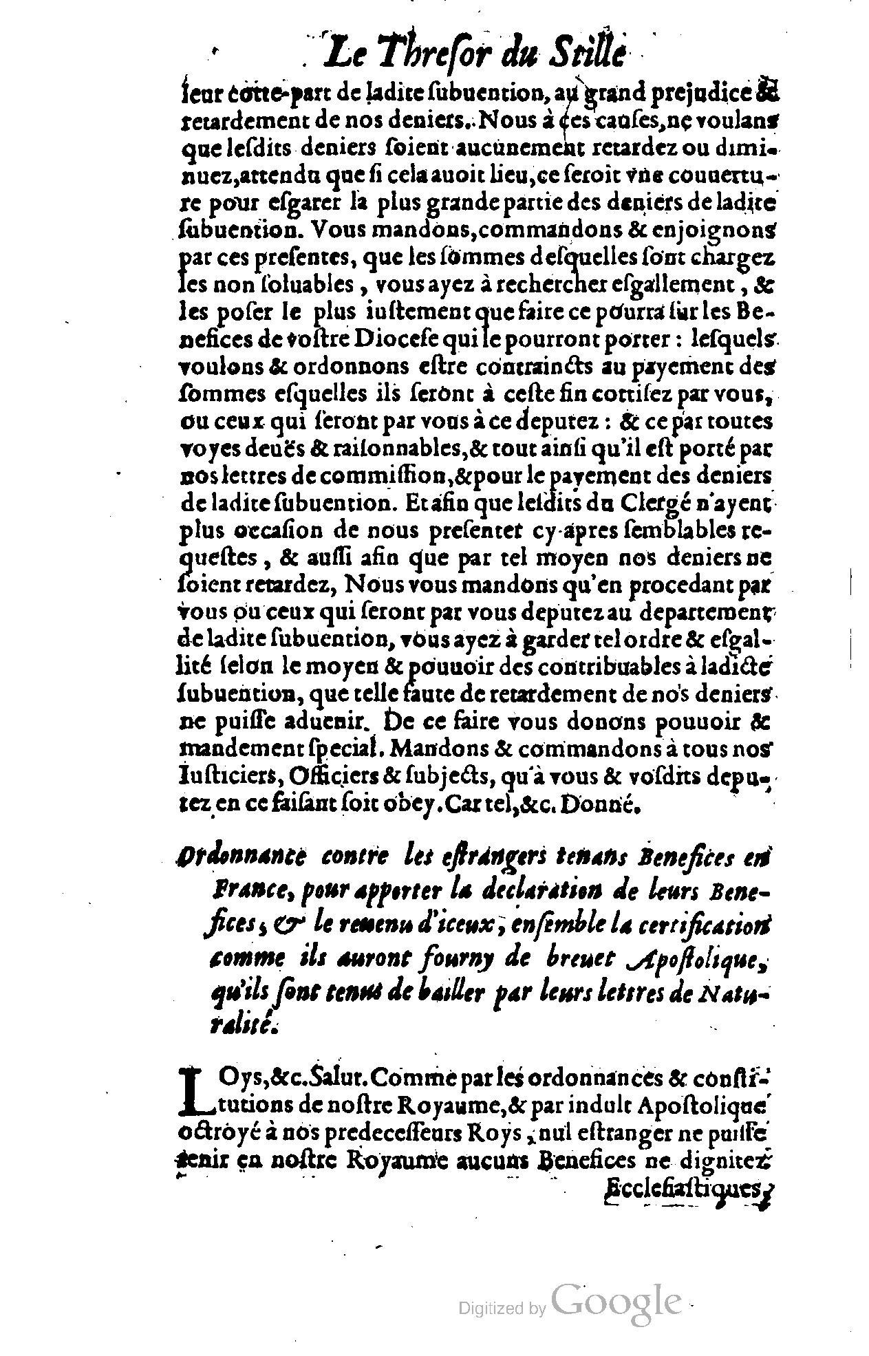 1614 - Jean Richer - Trésor du nouveau style et protocole de la chancellerie de France - BSB Munich