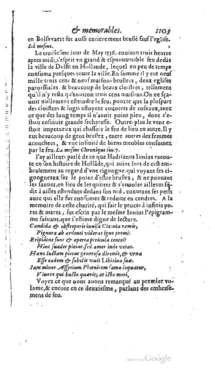 1610 - Paul Marceau - Trésor d’histoires admirables et mémorables - BSB Munich