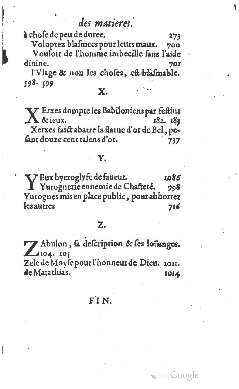 1607 - Nicolas Du Fossé - Trésor quadragésimal - T 01 - BM Lyon