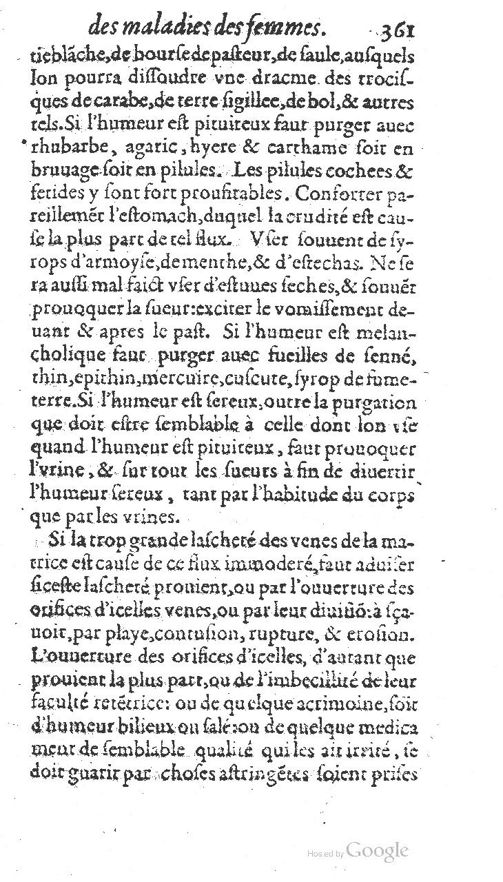 1585 - Jacques du Puis - Trésor des remèdes secrets pour les maladies des femmes - BnF