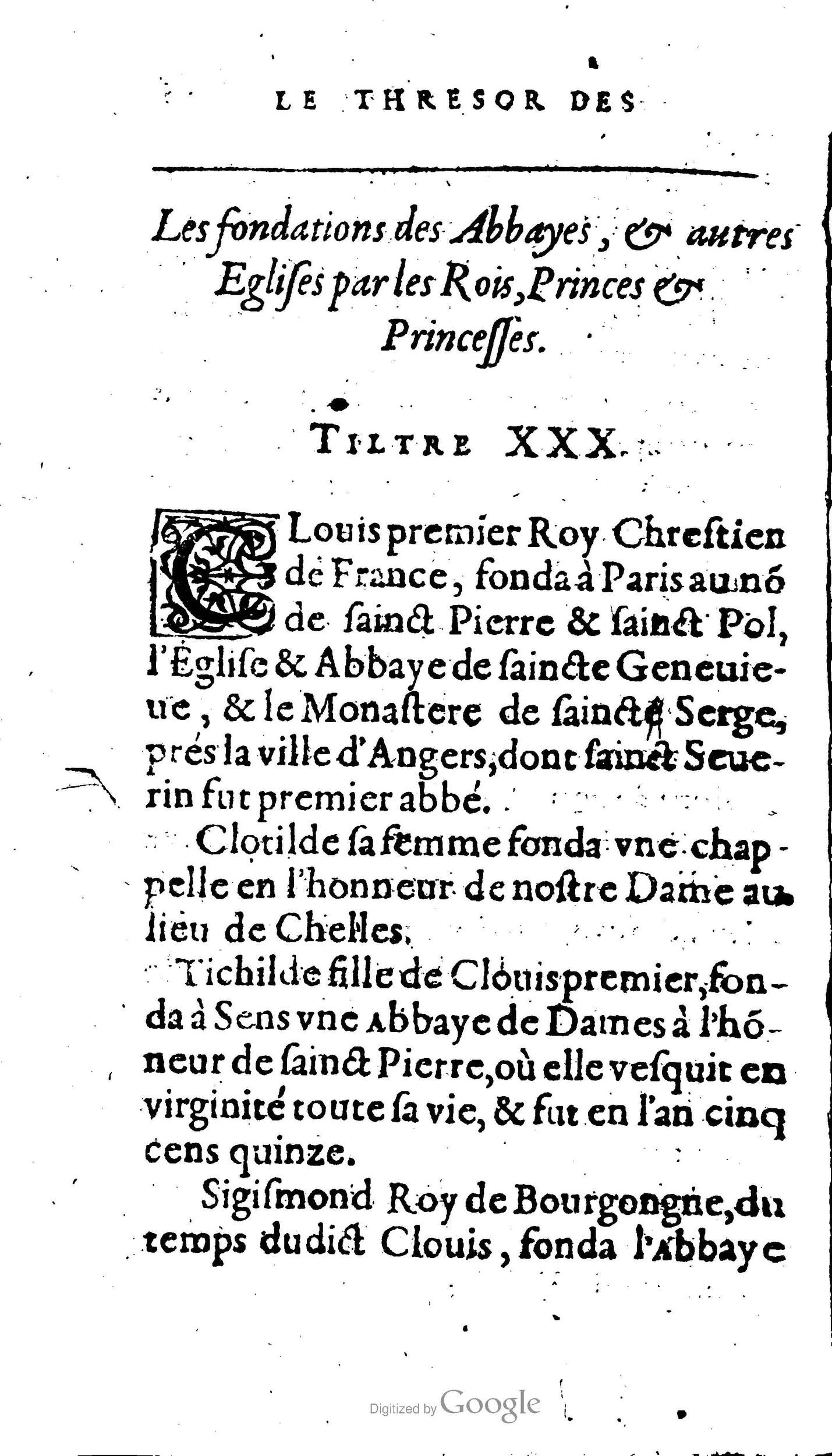 1604 - Galiot Corrozet - Trésor des histoires de France - BnF Arsenal
