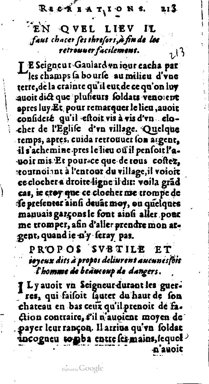 1616 - Balthazar Bellère - Trésor des récréations - NK ČR Prague