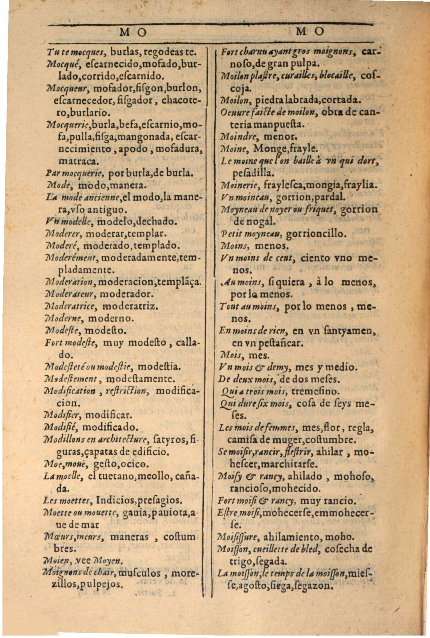 1607 - Marc Orry - Trésor des deux langues espagnole et française (Seconde partie) - BSB Munich