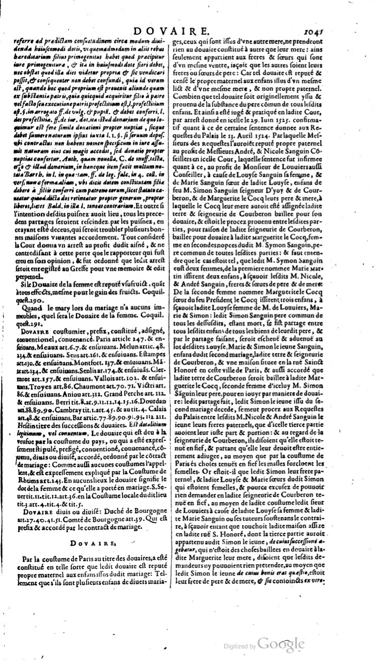 1629 - Veuve Nicolas Buon - Trésor du droit français (21754 T. 1) - BM Lyon