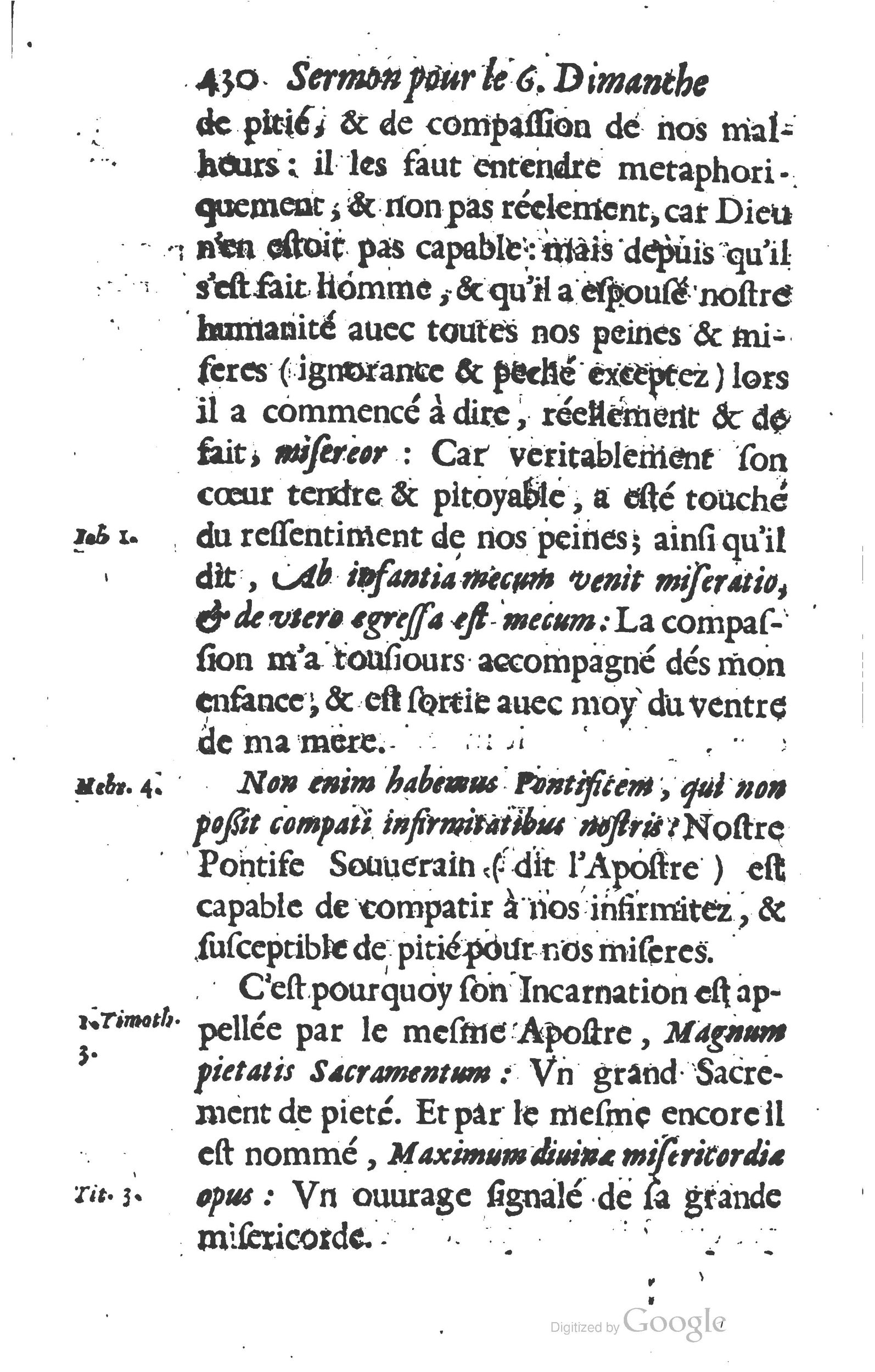 1629 - Manassés de Préaulx - Sermons ou Trésors de la piété chrétienne - BM Lyon